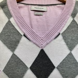 V-Neck Lavender Cotton Sweater **S**